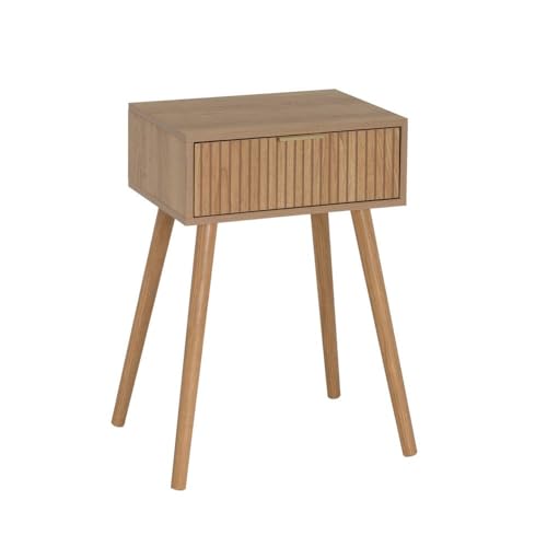 Beistelltisch mit 1 Schublade aus PB in Natur von DRW