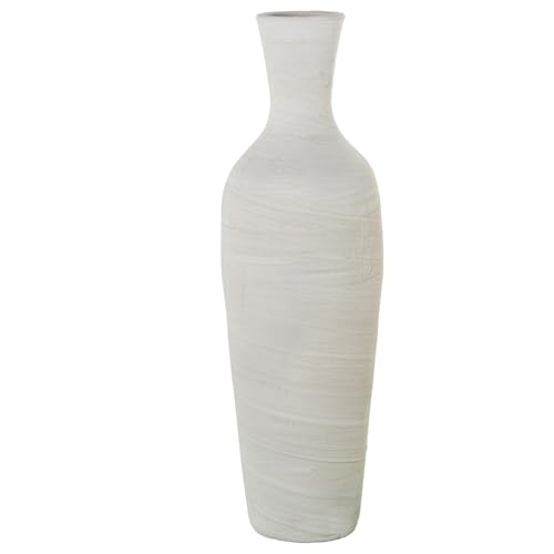 Bodenvase aus Keramik, Weiß, matt, 26 x 26 x 80 cm Bodenvase aus Keramik, Weiß, matt, 26 x 26 x 80 cm von DRW