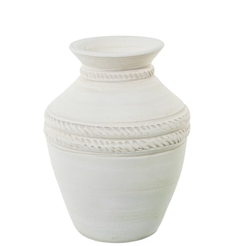 Bodenvase aus Keramik, feiner Sand, Weiß, 26 x 26 x 35 cm Bodenvase aus Keramik, feiner Sand, Weiß, 26 x 26 x 35 cm von DRW