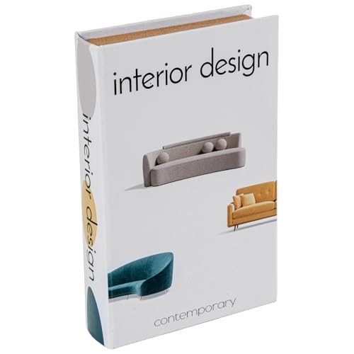 Buchkassette aus Holz DM mit Geldkassette aus weißem und schwarzem Metall, 26 x 17 x 5 cm Buchkassette aus Holz DM mit Geldkassette aus weißem und schwarzem Metall, 26 x 17 x 5 cm von DRW