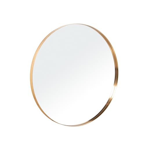 DRW 72164 Runder Wandspiegel aus vergoldetem Metall, 80 x 80 x 3 cm, Gold, Medidas: 80x80x3cm DRW 72164 Runder Wandspiegel aus vergoldetem Metall, 80 x 80 x 3 cm, Gold, Medidas: 80x80x3cm von DRW