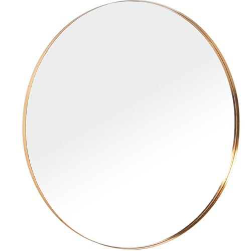 DRW 72168 Runder Wandspiegel aus Metall in Gold, 120 x 120 x 3 cm, Medidas: 120x120x3cm DRW 72168 Runder Wandspiegel aus Metall in Gold, 120 x 120 x 3 cm, Medidas: 120x120x3cm von DRW