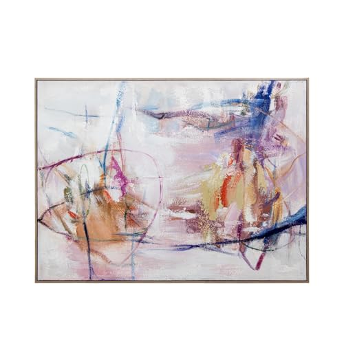 DRW Abstraktes Leinwandbild, mit PS-Rahmen in Blau und Violett, 120 x 5 x 90 cm, Medidas: 120x5x90cm von DRW