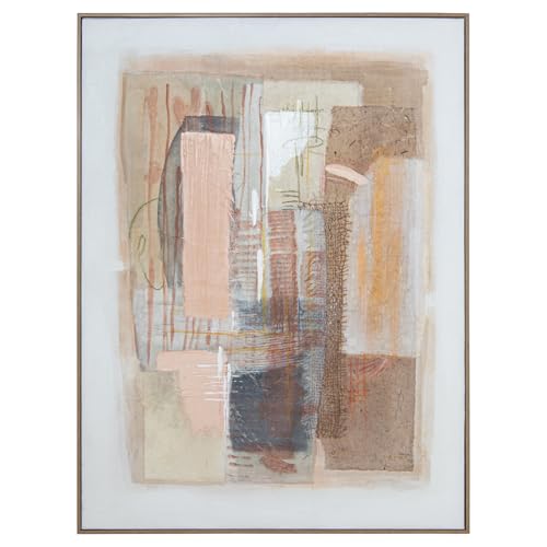 DRW Abstraktes Leinwandbild mit PS-Rahmen in Mehrfarbig, 90 x 4 x 120 cm von DRW