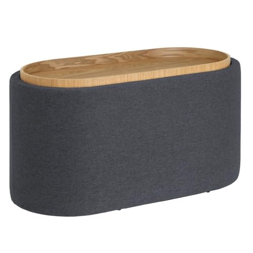 DRW Arcon Sitzsack aus Stoff und MDF in Grau von DRW