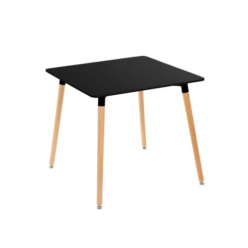 DRW Beistelltisch aus MDF-Holz in Schwarz und Natur von DRW