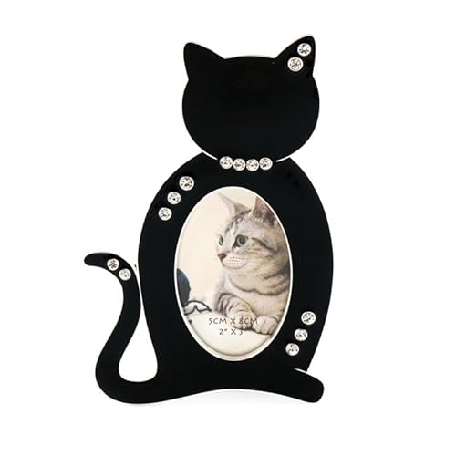 DRW Bilderrahmen, Katze, Schwarz, aus Metall, Foto: 5 x 8 cm DRW Bilderrahmen, Katze, Schwarz, aus Metall, Foto: 5 x 8 cm von DRW
