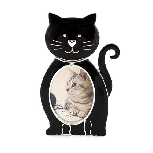 DRW Bilderrahmen, Katze, Schwarz, aus Metall, Foto: 5 x 8 cm DRW Bilderrahmen, Katze, Schwarz, aus Metall, Foto: 5 x 8 cm von DRW