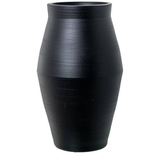 DRW Blumentopf aus Keramik, Mattschwarz, 30 x 30 x 51 cm DRW Blumentopf aus Keramik, Mattschwarz, 30 x 30 x 51 cm von DRW