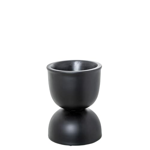 DRW Blumentopf mit Fuß aus Kunstharz, Schwarz, 37 x 37 x 49 cm DRW Blumentopf mit Fuß aus Kunstharz, Schwarz, 37 x 37 x 49 cm von DRW