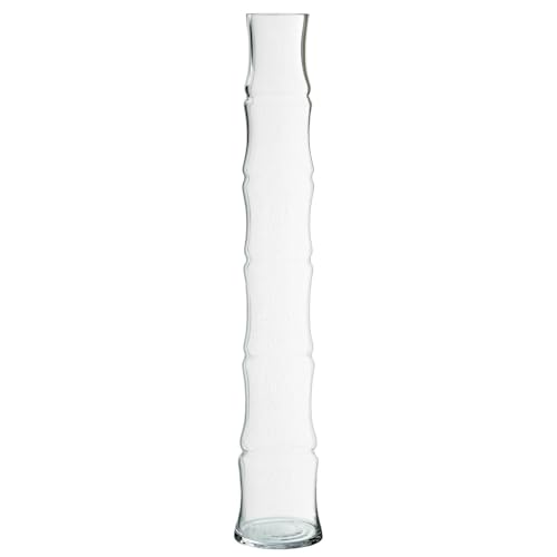 DRW Bodenvase aus Glas in Stammform, transparent, 12 x 12 x 70 cm von DRW