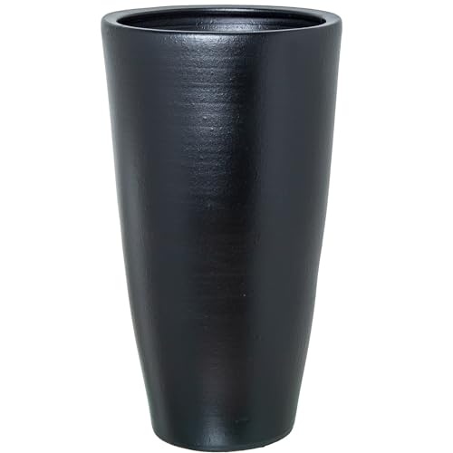 DRW Bodenvase aus Keramik, Schwarz, 40 x 40 x 72 cm DRW Bodenvase aus Keramik, Schwarz, 40 x 40 x 72 cm von DRW