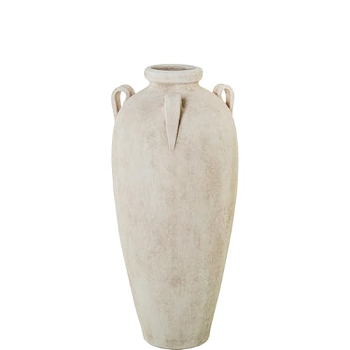 DRW Bodenvase aus Keramik mit 3 Griffen, sandbeige, 26 x 26 x 60 cm DRW Bodenvase aus Keramik mit 3 Griffen, sandbeige, 26 x 26 x 60 cm von DRW