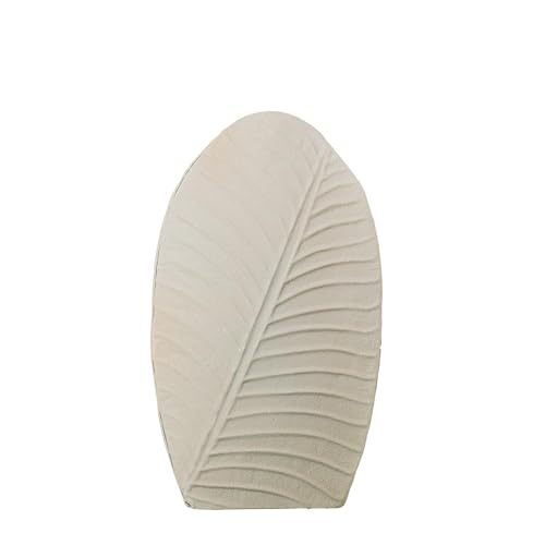 DRW Bodenvase aus Metall, Weiß, 26 x 11 x 41 cm von DRW