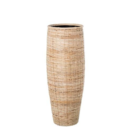 DRW Bodenvase aus Metall und dekoriert aus Weide, natürlich, 26 x 26 x 73 cm DRW Bodenvase aus Metall und dekoriert aus Weide, natürlich, 26 x 26 x 73 cm von DRW