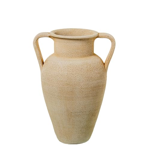 DRW Bodenvase mit Keramikgriffen, Sandbeige, 28 x 28 x 40 cm DRW Bodenvase mit Keramikgriffen, Sandbeige, 28 x 28 x 40 cm von DRW
