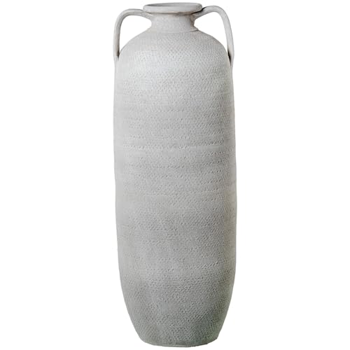 DRW Bodenvase mit Keramikgriffen, sandweiß, 32 x 32 x 80 cm DRW Bodenvase mit Keramikgriffen, sandweiß, 32 x 32 x 80 cm von DRW
