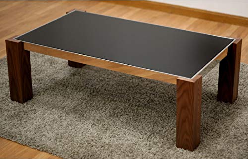 DRW DRW096767 Couchtisch, rechteckig, Holz, MDF, 120 x 40 x 70 cm, silberfarben von DRW