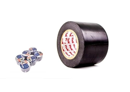 DRW Dichtband, Verstärkung und Befestigung, schwarz, 6 Stück, 48 mm x 12 m von DRW