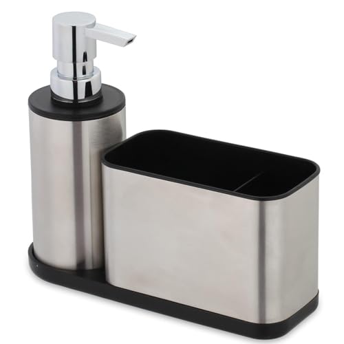 DRW Dosierte Scheuerschwamm aus Stahl in matt und schwarz, 20 x 7 x 18 cm DRW Dosierte Scheuerschwamm aus Stahl in matt und schwarz, 20 x 7 x 18 cm von DRW