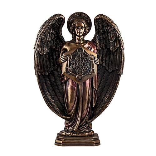 DRW Engel Metatron Figur aus Harz, handbemalt, Bronze, 60 cm von DRW