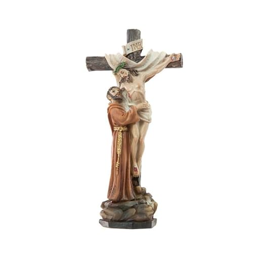 DRW Figur Christus gekreuzigt mit San Francisco Harz handbemalt, 15 cm von DRW