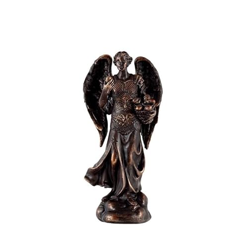 DRW Figur Erzengel San Barachiel Bronze handbemaltes Harz 12 cm von DRW