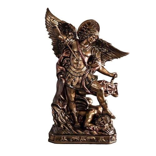 DRW Figur Erzengel San Michael aus Harz, handbemalt, Bronze, 100 cm DRW Figur Erzengel San Michael aus Harz, handbemalt, Bronze, 100 cm von DRW