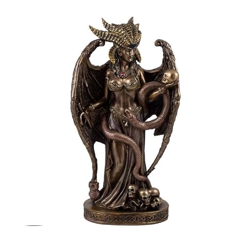 DRW Figur Lilith Erste Frau von Adan Finish Bronze Harz handbemalt 17x13x41cm von DRW