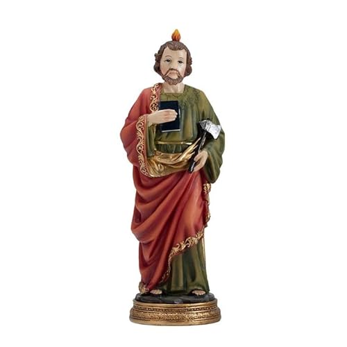DRW Figur San Judas Harz Axt handbemalt, 20 cm von DRW