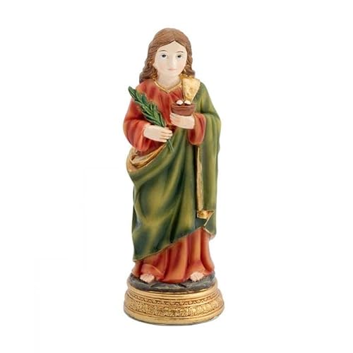 DRW Figur Santa Lucia handbemaltes Harz 13 cm von DRW