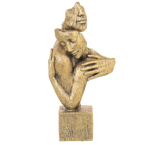 DRW Figur eines Paares mit Harzbasis in Gold, 8 x 16 x 31 cm von DRW