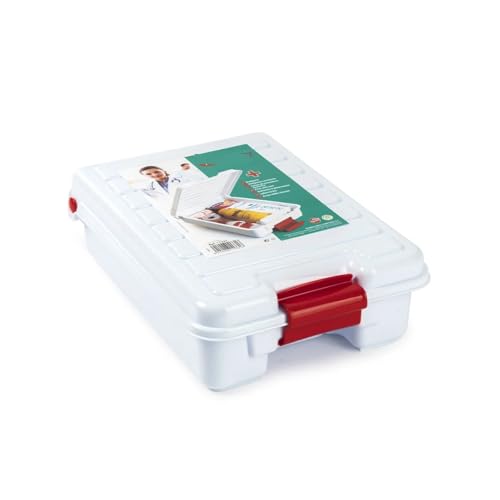 DRW Flacher Medizinschrank aus PVC mit Verschluss, 35 x 25 x 10,5 cm DRW Flacher Medizinschrank aus PVC mit Verschluss, 35 x 25 x 10,5 cm von DRW