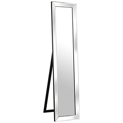 DRW Fuß aus Aluminium und Spiegel in Schwarz, 40 x 170 cm DRW Fuß aus Aluminium und Spiegel in Schwarz, 40 x 170 cm von DRW