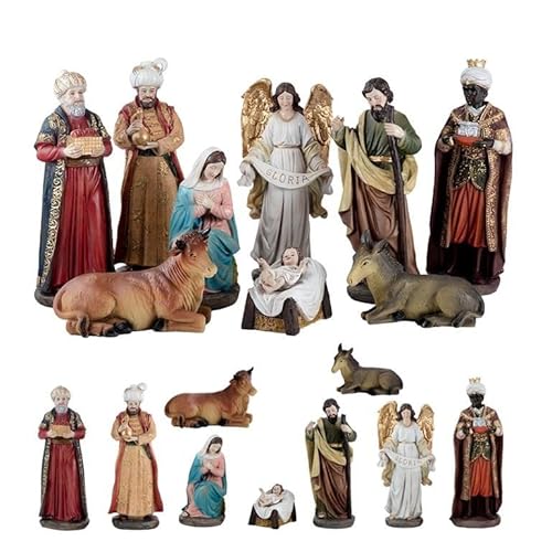 DRW Geheimnis Belen 9 Stücke Harz Handbemalt Klassischer Stil 25 cm DRW Geheimnis Belen 9 Stücke Harz Handbemalt Klassischer Stil 25 cm von DRW