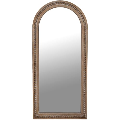 DRW Halbrunder Wandspiegel aus Holz, goldfarben, 71 x 4,5 x 152 cm DRW Halbrunder Wandspiegel aus Holz, goldfarben, 71 x 4,5 x 152 cm von DRW