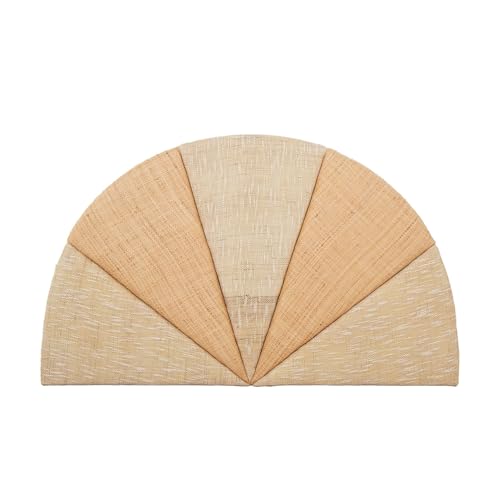 DRW Halbrundes Bettkopfteil aus Rattan, Natur und Beige, 105 x 12 x 63 cm DRW Halbrundes Bettkopfteil aus Rattan, Natur und Beige, 105 x 12 x 63 cm von DRW