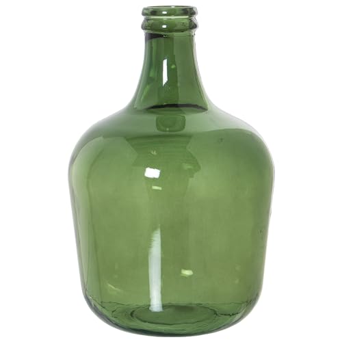 DRW Karaffe aus recyceltem Glas, 12 l, Grün, 26 x 42 cm, 26x42cm von DRW