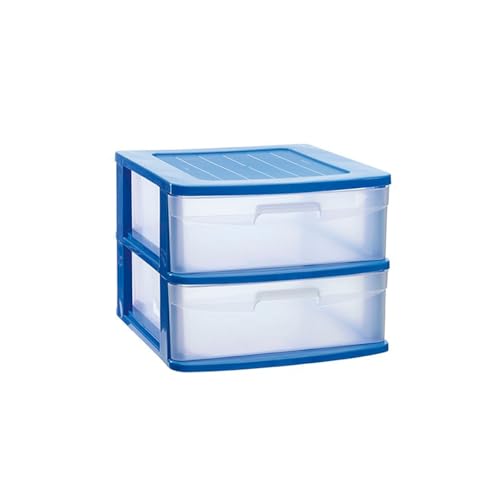 DRW Kommode mit 2 Schubladen, PVC, Blau und transparent, 39 x 40 x 33,5 cm DRW Kommode mit 2 Schubladen, PVC, Blau und transparent, 39 x 40 x 33,5 cm von DRW