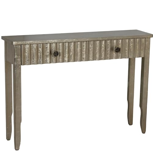DRW Konsolentisch mit 2 Schubladen aus Holz in Champagner, 110 x 28 x 78 cm DRW Konsolentisch mit 2 Schubladen aus Holz in Champagner, 110 x 28 x 78 cm von DRW