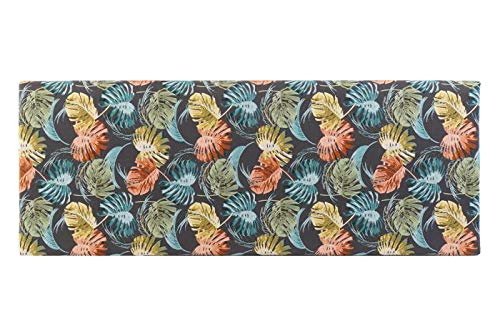 DRW Kopfteil aus Polyester mit Blättern und Holz, 160 x 10 x 60 cm, 160x10x60cm von DRW
