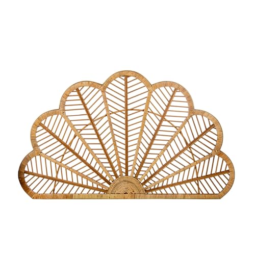 DRW Kopfteil aus Rattan, Natur, halbrund, für Betten bis 100 cm, 100 x 2,5 x 61 cm DRW Kopfteil aus Rattan, Natur, halbrund, für Betten bis 100 cm, 100 x 2,5 x 61 cm von DRW