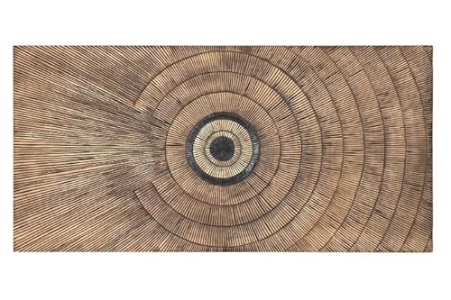 DRW Kopfteil für Bett, 180 cm, geschnitztes Holz mit braunen und goldenen Kreisen, 193 x 92 x 79 cm DRW Kopfteil für Bett, 180 cm, geschnitztes Holz mit braunen und goldenen Kreisen, 193 x 92 x 79 cm von DRW
