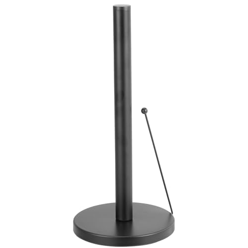 DRW Küchenrollenhalter aus Stahl in Schwarz, 15 x 15 x 33 cm von DRW