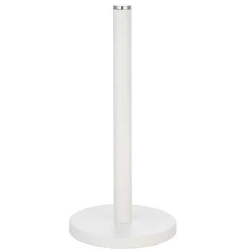 DRW Küchenrollenhalter aus Stahl in Weiß, 15 x 15 x 32 cm von DRW