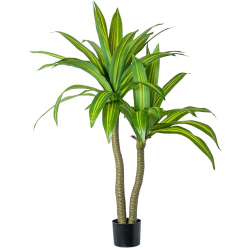 DRW Künstliche Dracanea aus PU in Grün und Gelb, 20 x 20 x 130 cm DRW Künstliche Dracanea aus PU in Grün und Gelb, 20 x 20 x 130 cm von DRW