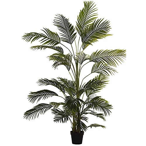 DRW Kunstpflanze Palme aus Polyethylen und Stoff in Grün 200 cm, 200cm von DRW