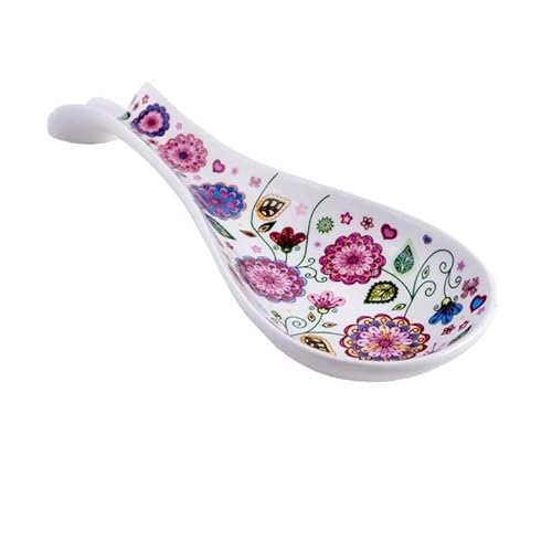 DRW Löffelhalter aus Keramik mit rosa Blumen, 20 x 8 x 4 cm DRW Löffelhalter aus Keramik mit rosa Blumen, 20 x 8 x 4 cm von DRW