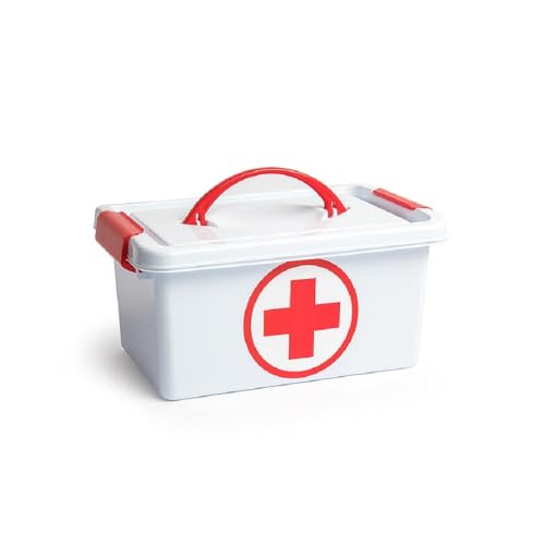 DRW Medizinbox aus PVC mit Griff, 4 l, 29 x 18,5 x 13 cm, 4 l DRW Medizinbox aus PVC mit Griff, 4 l, 29 x 18,5 x 13 cm, 4 l von DRW