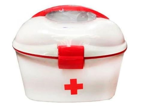 DRW Medizinschrank aus PVC, mit Griff, 10 l, 36 x 21 x 29 cm, 10 Liter DRW Medizinschrank aus PVC, mit Griff, 10 l, 36 x 21 x 29 cm, 10 Liter von DRW